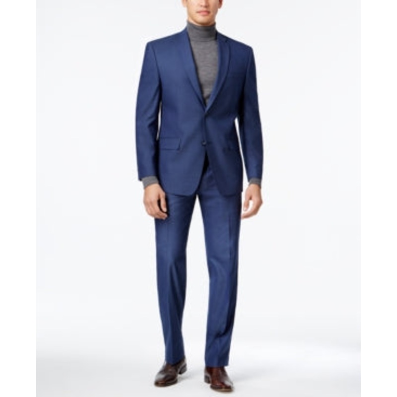 Marc New York Mens Regular fit 2 Piece Suit 44 S / 37 Waist Blue