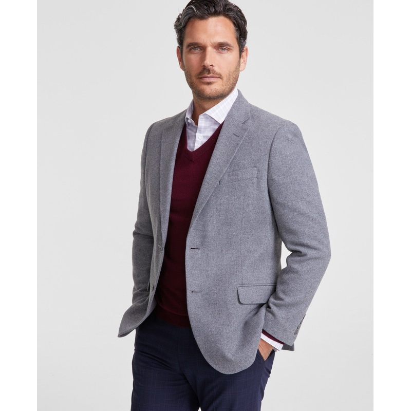 Nautica Mens Modern fit Sport Coat Blazer 42 R Light Grey