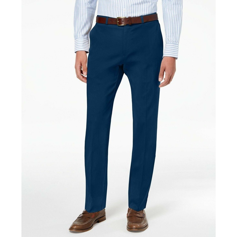 Tommy Hilfiger Mens Modern fit Dress Pants 38 / 32 Blue Solid