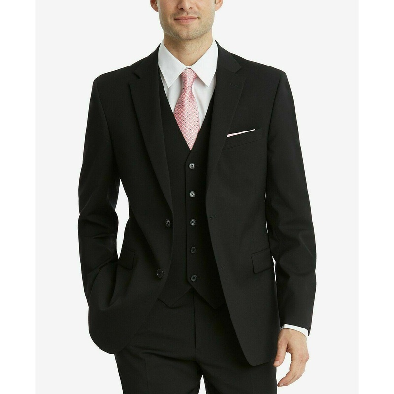 Tommy Hilfiger Mens Modern fit Suit Jacket Blazer 44 R Black Solid