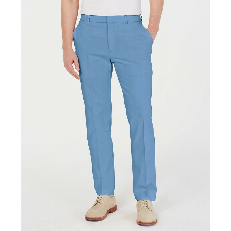 Tommy Hilfiger Modern-Fit TH Flex Stretch Comfort Dress Pants 40 x 30 Blue