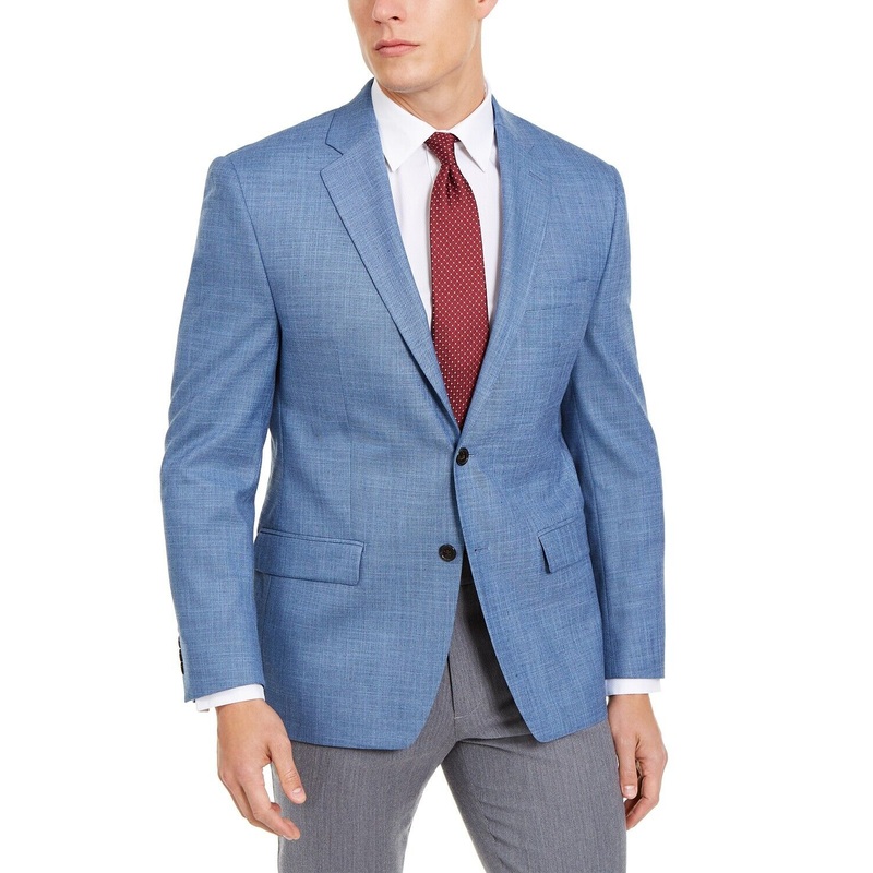 Lauren Ralph Lauren Men's Classic-Fit UltraFlex Stretch Suit Jacket 42L Blue