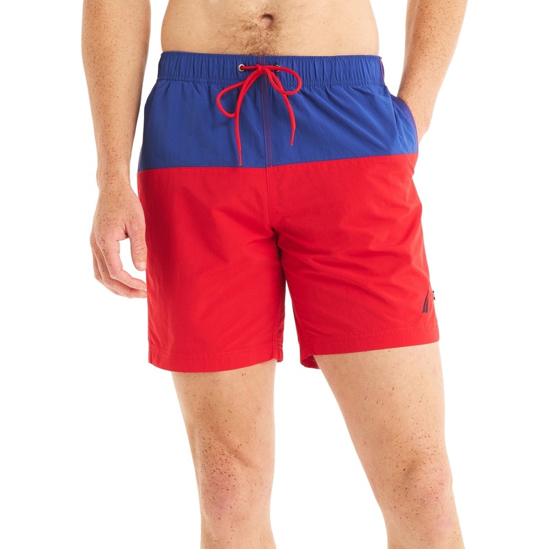 Nautica Men Regular fit Swim Trunks Swimwear Small / 6 Blue Solid
