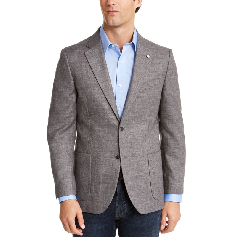 Nautica Mens Modern fit Sport Coat Blazer 40 R Grey Stretch
