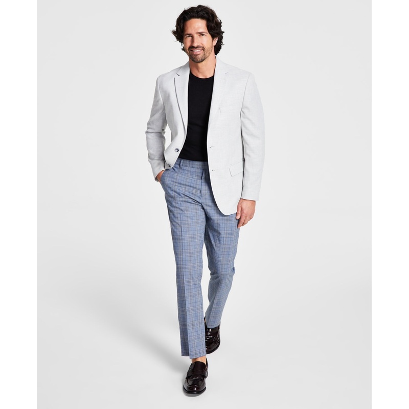 Tommy Hilfiger Mens Modern fit Sport Coat Blazer 42 L Grey Solid