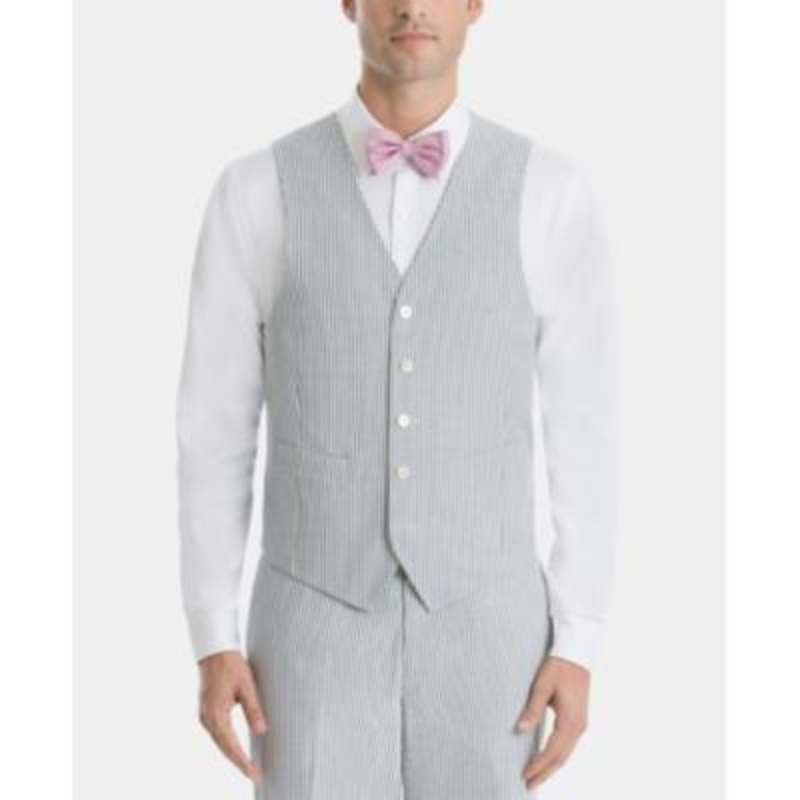 Lauren By Ralph Lauren Mens Classic fit Button-Up Vest Medium Blue