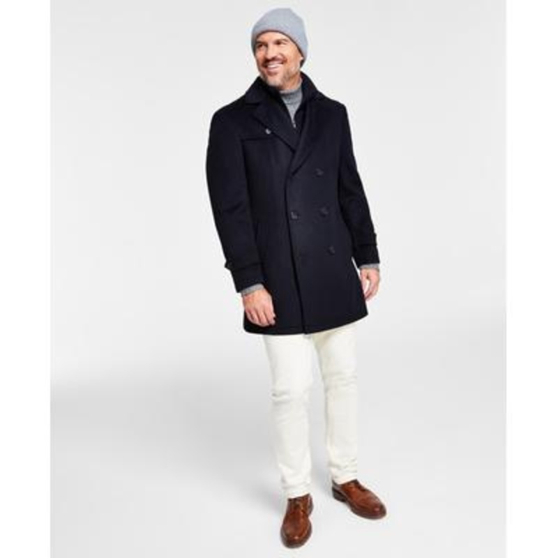 Lauren Ralph Lauren Mens Regular fit Double Breasted Overcoat Coat 38 R Blue