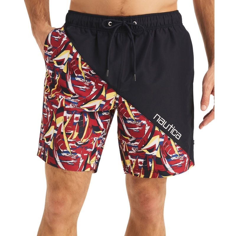 Nautica Men Regular fit Swim Trunks Swimwear Medium / 8 Blue