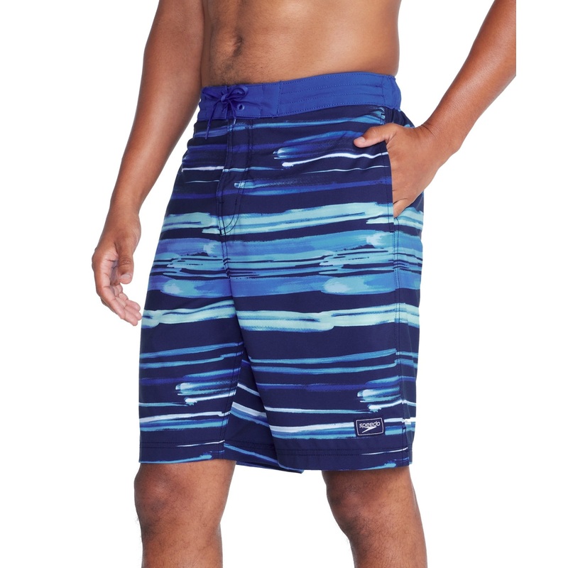 Speedo Men Regular fit Board Shorts Swimwear Small / 8 Blue Striped