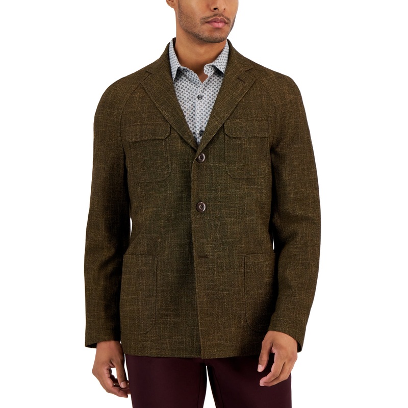 Tallia Mens Slim Fit Sport Coat Blazer 42 R Gold