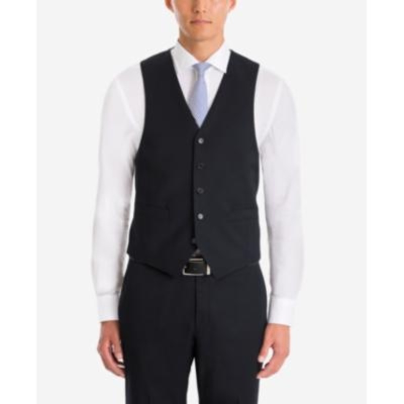 Lauren Ralph Lauren Mens Classic fit Button-Up Vest XL Blue Stretch