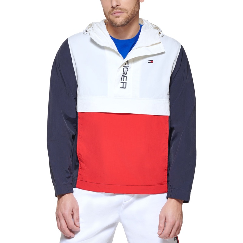 Tommy Hilfiger Mens Regular fit Quarter zip Sweatshirt 2XL Blue Hooded
