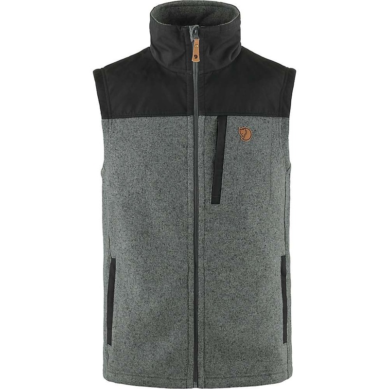 Fjllrven Mens Regular fit Full Zip Vest Medium Grey
