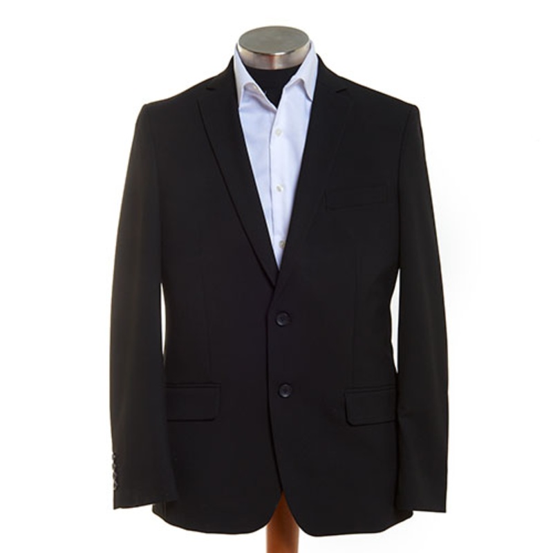 Haggar Mens Slim fit Suit Jacket Blazer 38 S Black Solid Stretch