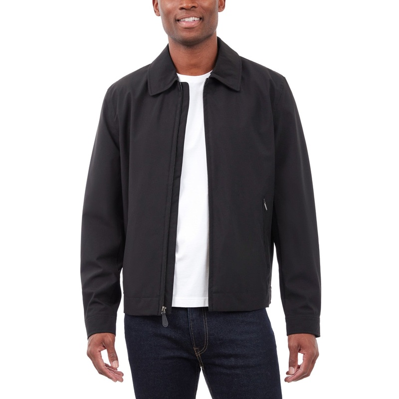 London Fog Mens Casual Coat XL Black Solid