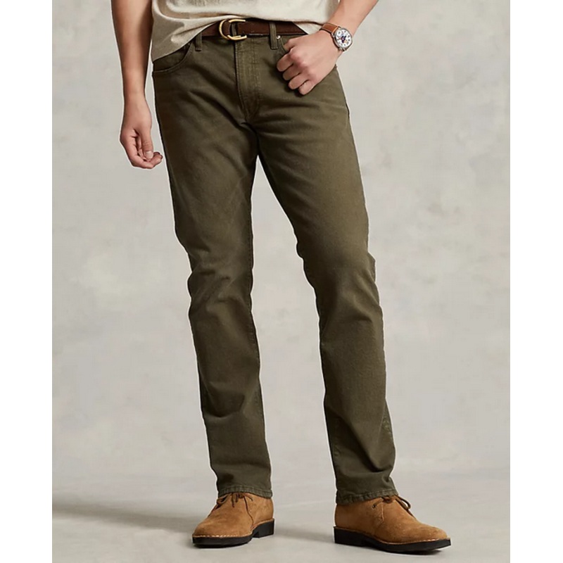 Polo Ralph Lauren Mens Slim fit Denim Jeans 36 / 30 Olive Green Solid
