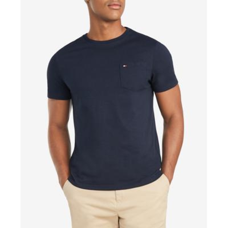Tommy Hilfiger Mens Short Sleeve T-Shirt Shirt 3XLT Navy Blue Solid