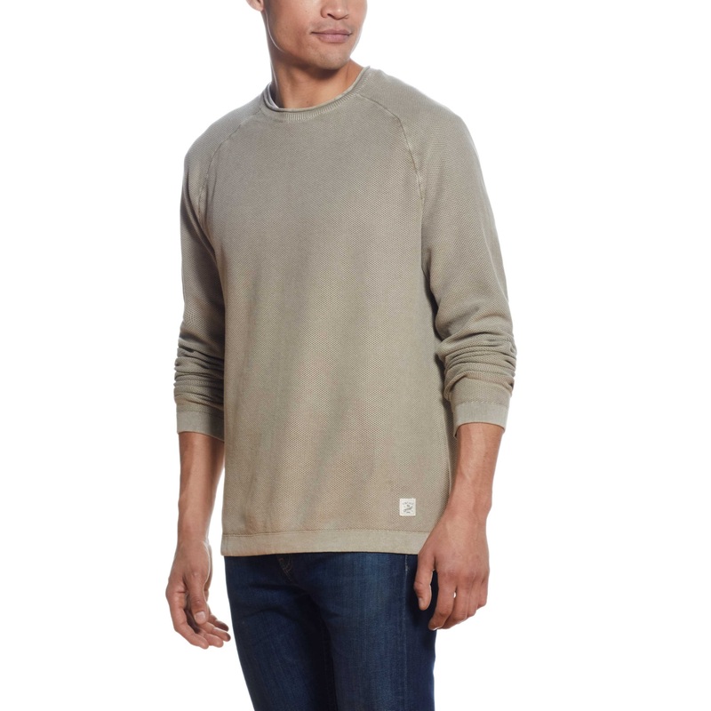 Weatherproof Vintage Mens Long Sleeve Crewneck Sweater XL Crew Neck Beige