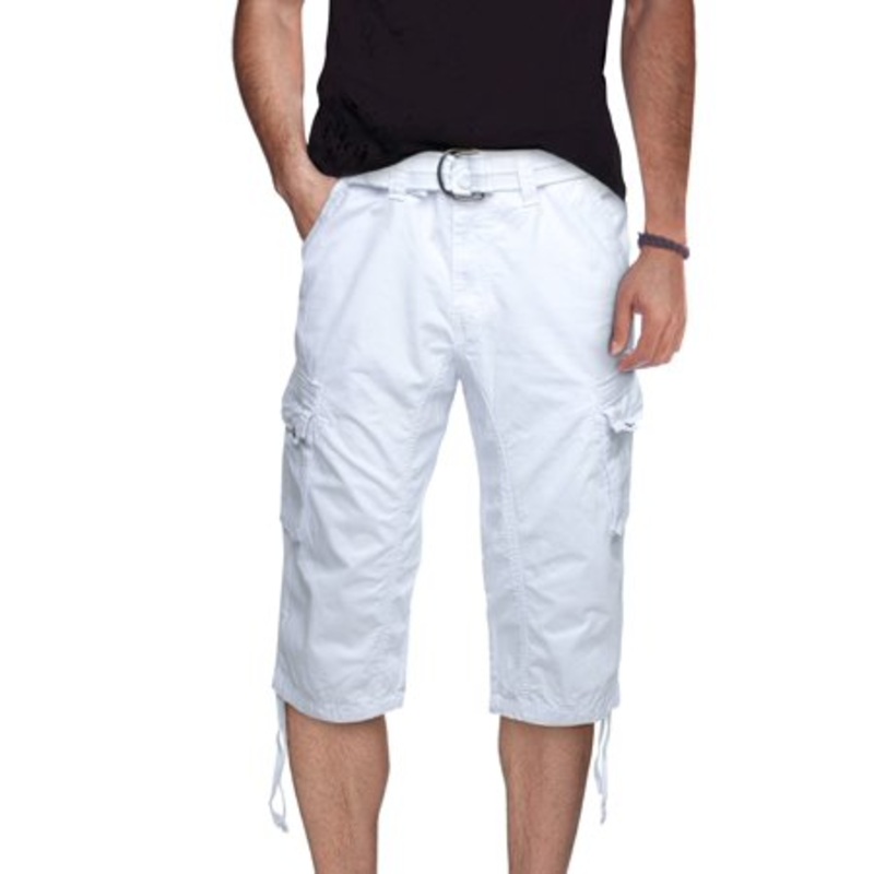 X-Ray Mens Cargo Shorts White Solid 38