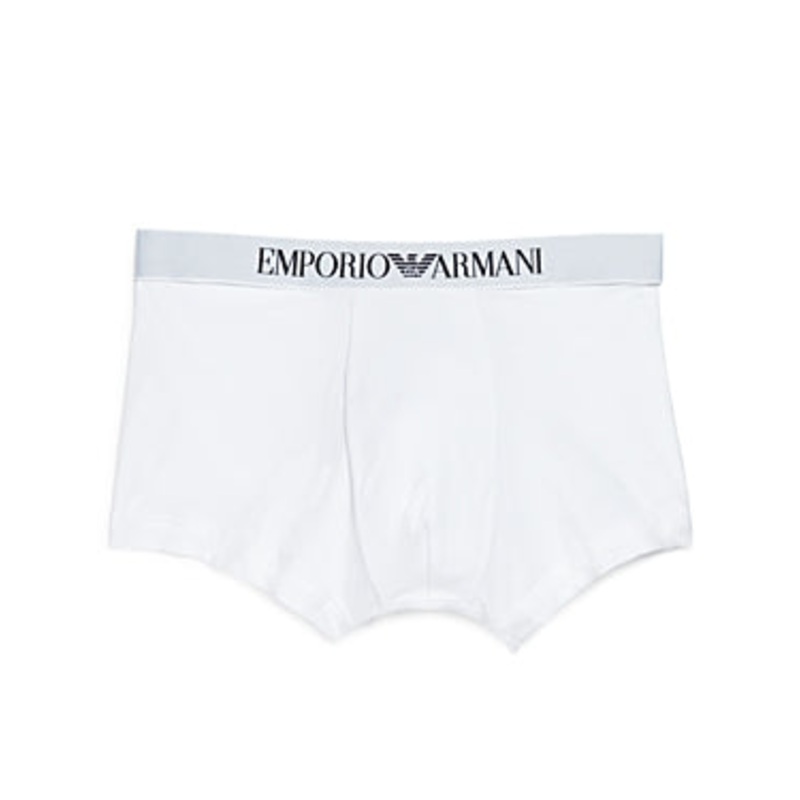 Emporio Armani Mens Boxer Briefs Underwear Small White Solid