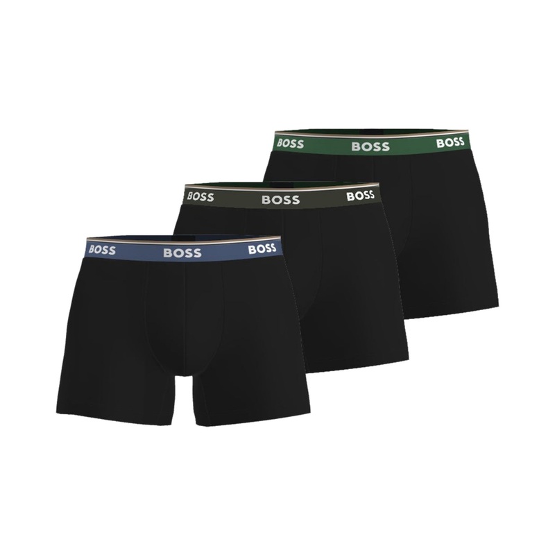 Hugo Boss Mens 3 Pack Boxer Briefs Underwear Large Black