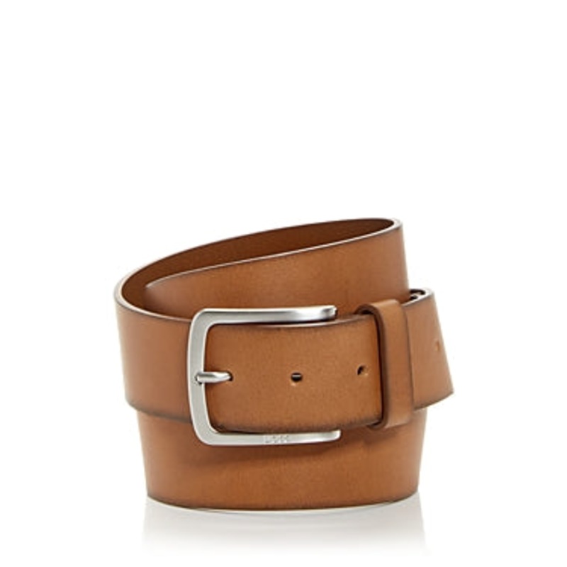 Hugo Boss Mens Regular fit Leather Belt 42 Brown