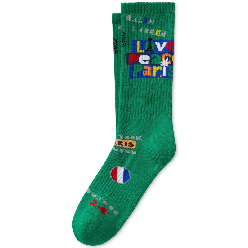 Polo Ralph Lauren Mens Crew Socks 10 / 13 Green