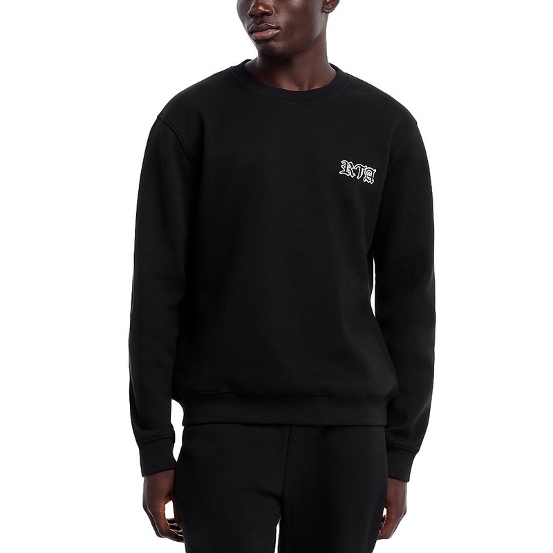 Rta Mens Regular fit Long Sleeve Crewneck Sweatshirt Large Black Solid