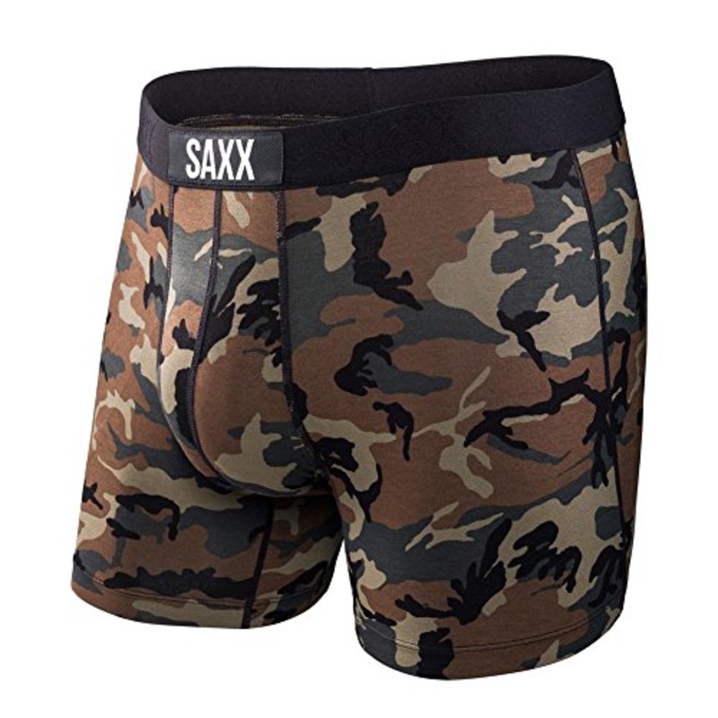 Saxx Mens Boxer Shorts Underwear XXL Brown Camouflage