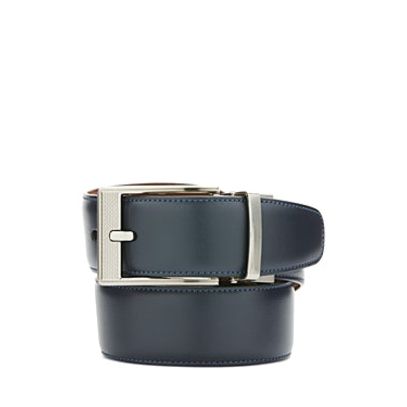 The Men's Store At Private Label Mens Regular fit Belt 38 Blue Reversible