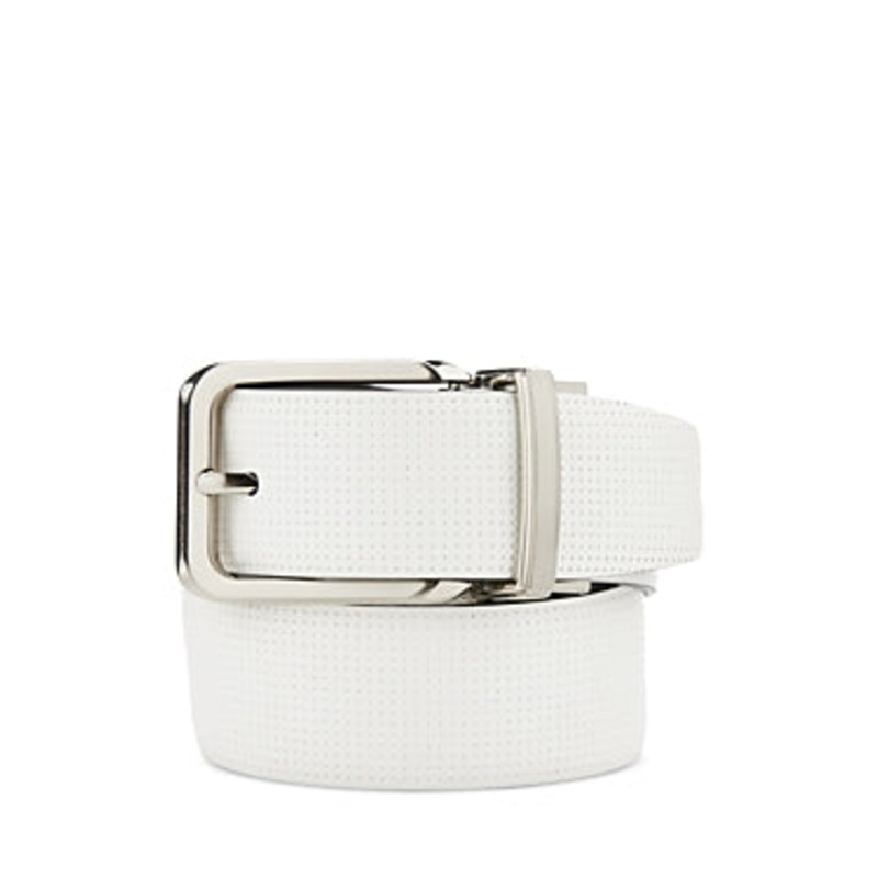 The Men's Store At Private Label Mens Regular fit Belt 38 White Reversible