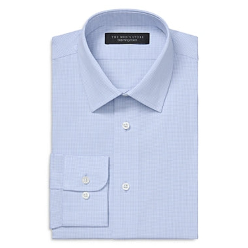 The Men's Store At Private Label Mens Regular fit Long Sleeve Button-Up Shirt XL Blue Plaid