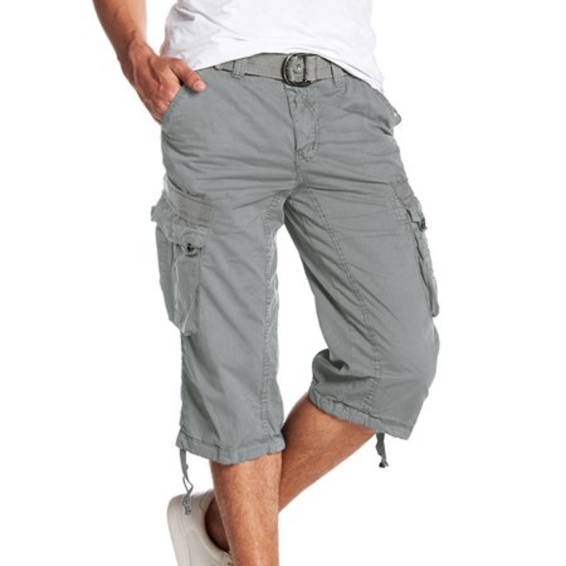 X-Ray Mens Cargo Shorts Grey Solid 38
