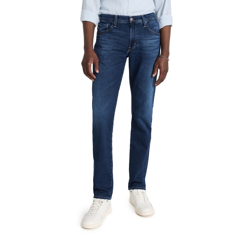 Ag Adriano Goldshmeid Graduate Mens Slim Straight Leg Jeans Calaveras Blue 33 x 34