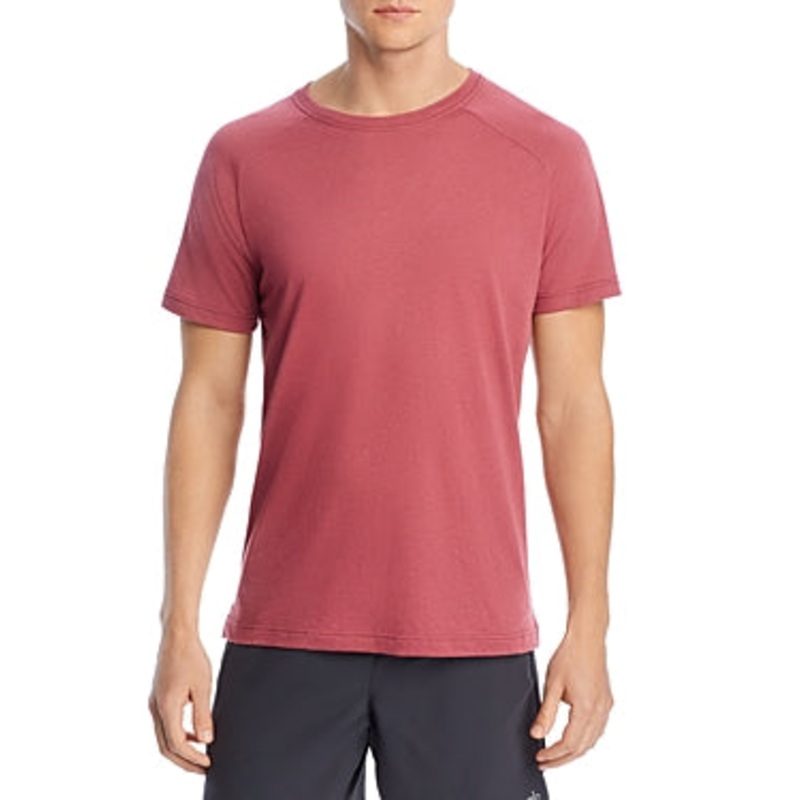 Alo Yoga Mens The Triumph Crewneck Short Sleeve T Shirt Red 2XL