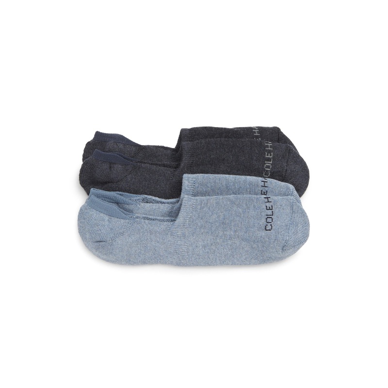 Cole Haan Mens Liner Socks One Size Blue