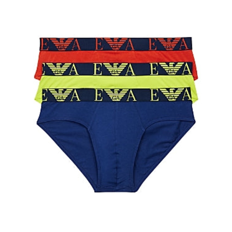 Emporio Armani Mens 3 Pack Boxer Briefs Underwear XL Multicolor