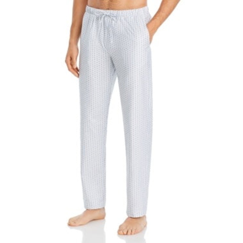 Hanro Mens Regular fit Pants Pajamas Small White Striped