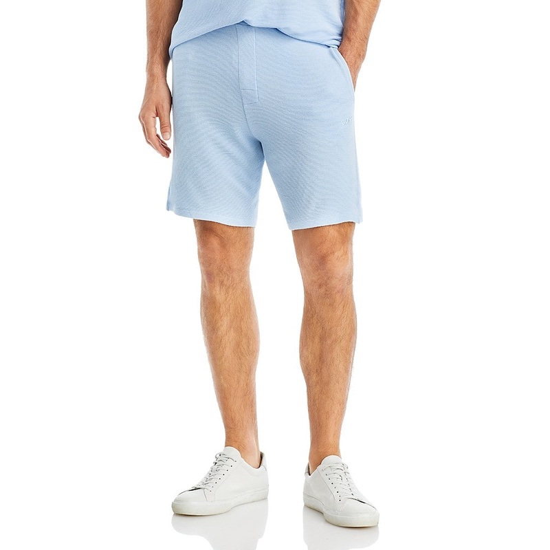 Hugo Boss Mens Regular fit Pajama Shorts Small Light Blue