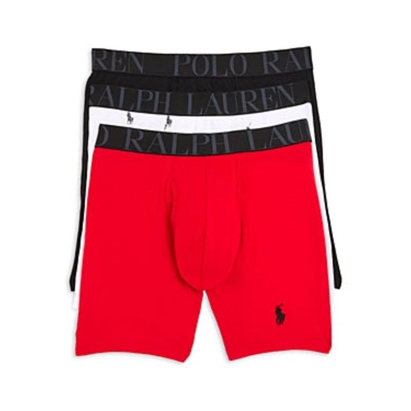 Polo Ralph Lauren Mens Boxer 3 Pack Briefs Underwear Small Red