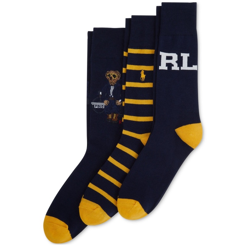 Polo Ralph Lauren Mens Crew Socks One Size Blue