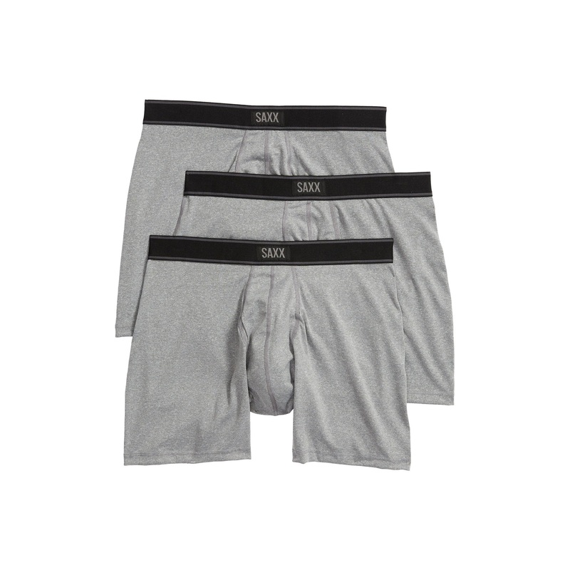Saxx Underwear Mens 3 Pack Boxer Briefs Underwear XL Grey