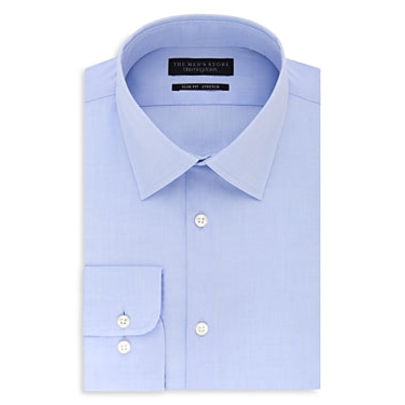 The Men's Store Slim fit Button-Up Shirt Large Blue