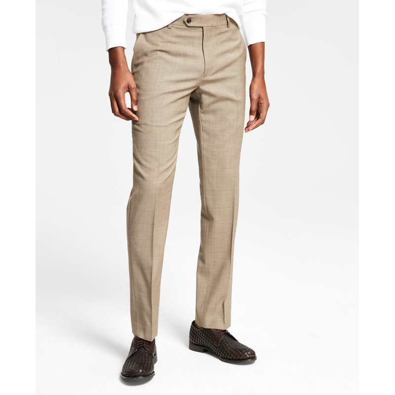 Tommy Hilfiger Mens Modern fit Dress Pants Pants 34 / 32 Tan Beige Solid Stretch