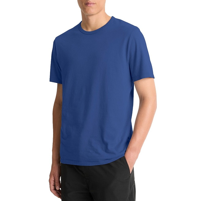 Vince Mens Regular fit Short Sleeve T-Shirt Shirt XXL Blue Solid