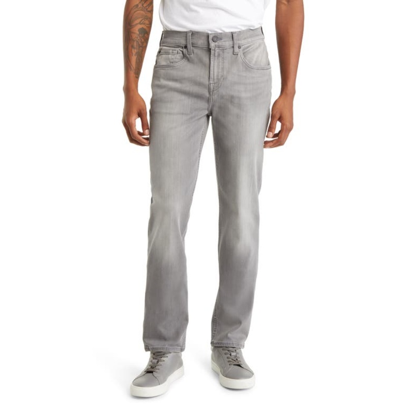 7 For All Mankind Mens Slim Fit Jeans Denim Pants 31 x 33 Grey Solid