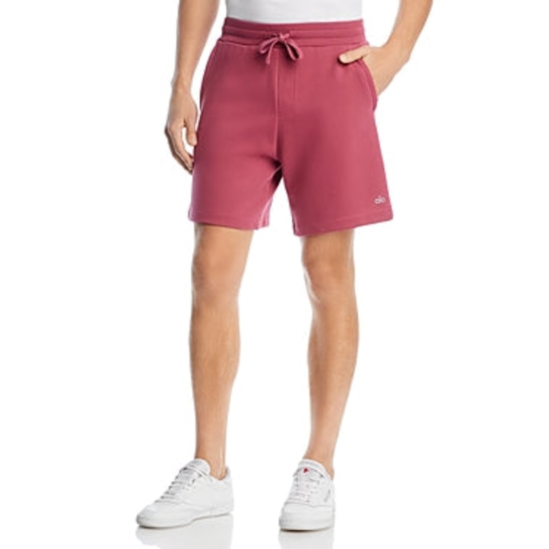 Alo Yoga Mens Chill Relaxed Fit Drawstring Shorts Red 2XL