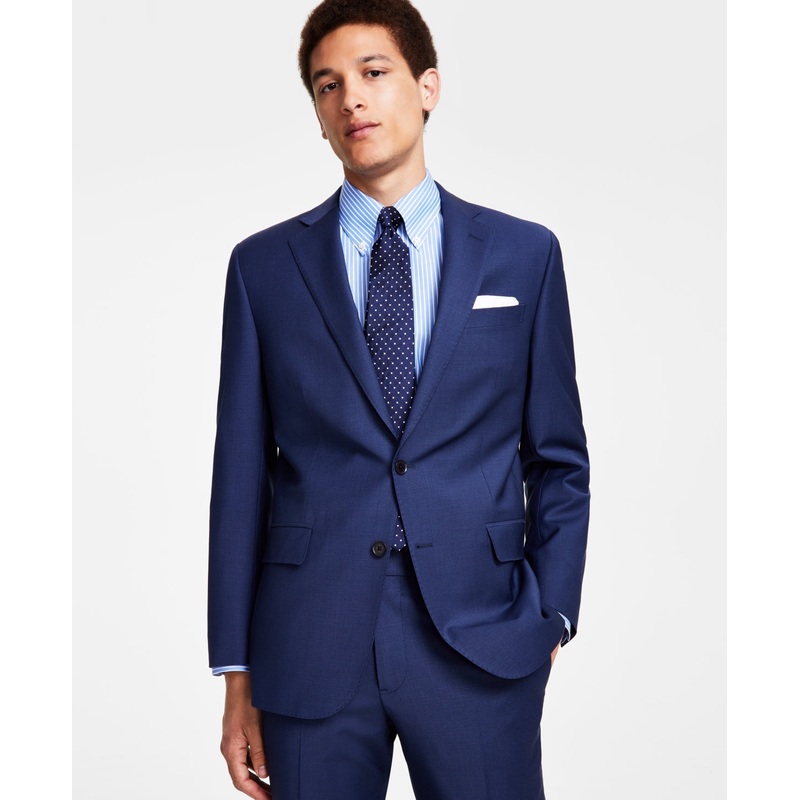 Brooks Brothers Mens Classic fit Suit Jacket Blazer 38 R Blue Solid