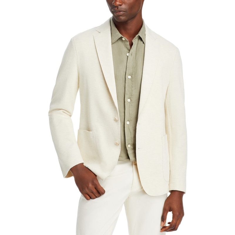 Hugo Boss Mens Hanry Slim Fit Sport Coat Blazer 38R Beige Solid