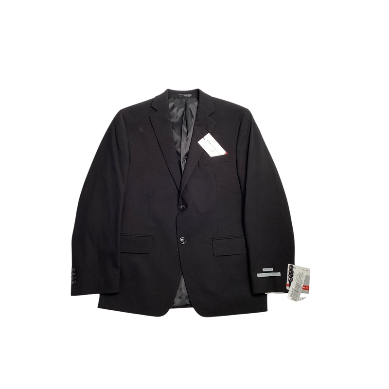 Perry Ellis Mens Modern fit 2 Piece Suit 48 R / 42 Waist Black Solid